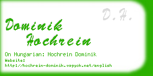 dominik hochrein business card